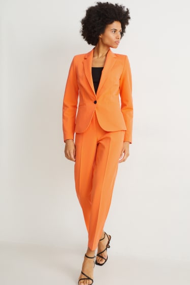 Damen - Stoffhose - Mid Waist - Regular Fit - orange