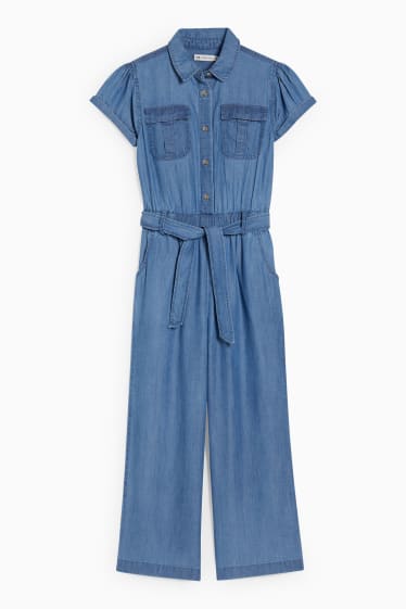Enfants filles - Combinaison en jean - bleu