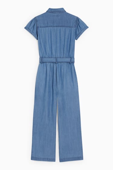 Enfants filles - Combinaison en jean - bleu