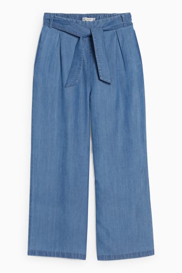 Kinder - Wide Leg Jeans - blau