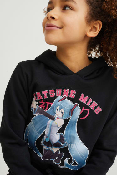 Kinder Mädchen - Hatsune Miku - Hoodie - schwarz