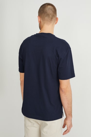 Uomo - T-shirt - blu scuro