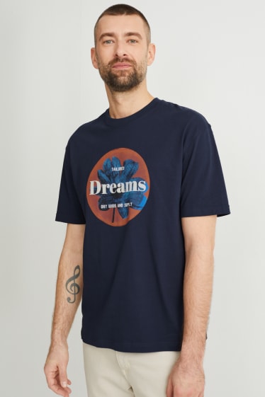 Uomo - T-shirt - blu scuro