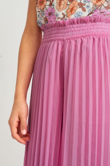 Bambine - Pantaloni plissettati - fucsia