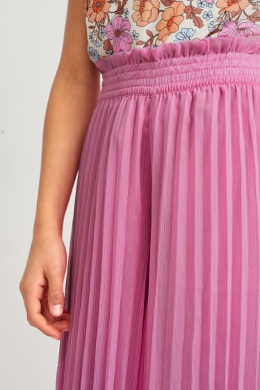 Children - Pleated trousers - pink