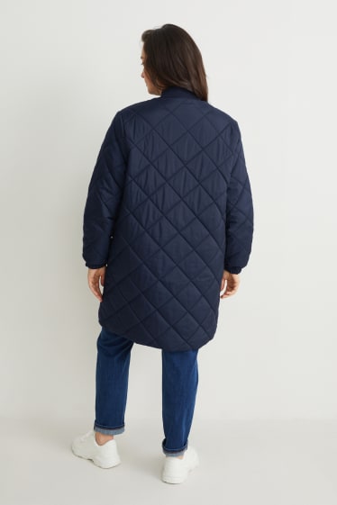 Women - Quilted coat - dark blue