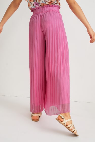 Children - Pleated trousers - pink