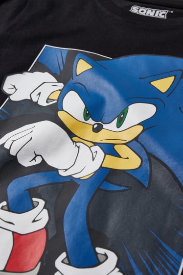 Kinderen - Sonic - T-shirt - zwart