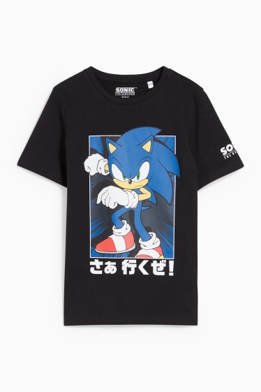 Bambini - Sonic - maglia a maniche corte - nero