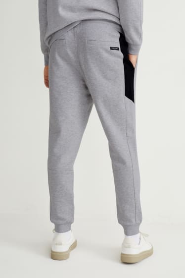 Hommes - Pantalon de jogging - gris clair chiné