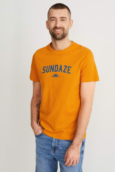 Heren - T-shirt - oranje