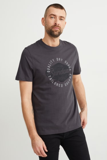 Heren - T-shirt - donkergrijs
