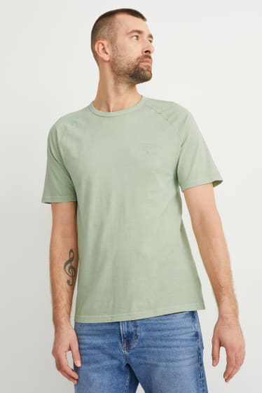 Pánské - Tričko - světle zelená
