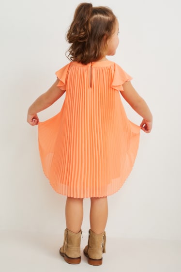 Bambine - Vestito plissé - arancione