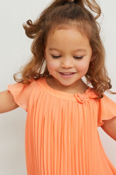 Bambine - Vestito plissé - arancione