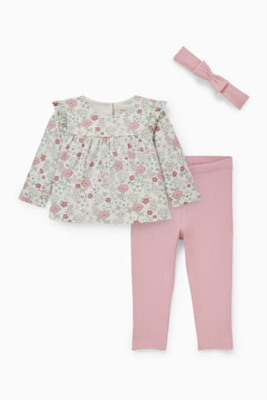 Babys - Babyoutfit - 3-delig - crème wit