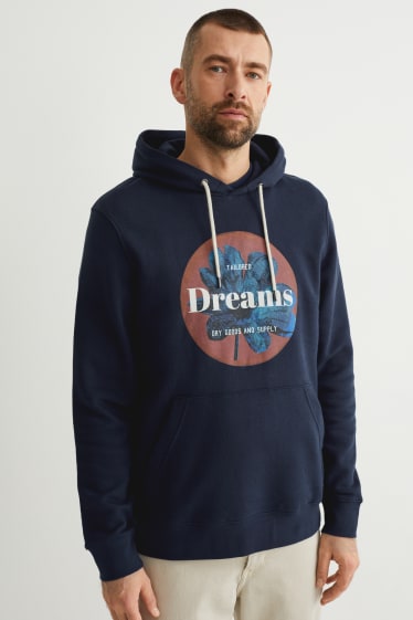 Heren - Hoodie - donkerblauw