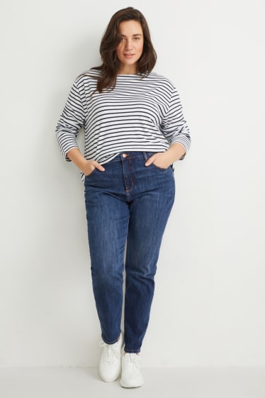 Dames - Slim jeans - high waist - jeansblauw