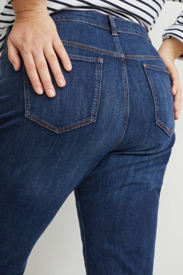 Damen - Slim Jeans - High Waist - jeansblau