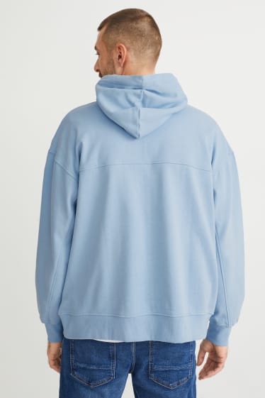 Hommes - Sweat à capuche - bleu clair