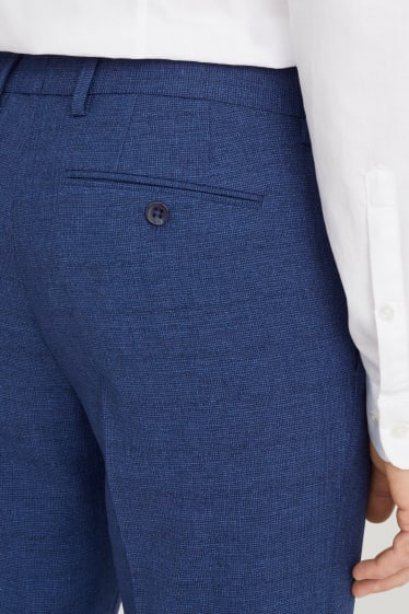 Hommes - Pantalon de costume - slim fit - Flex - LYCRA® - bleu foncé