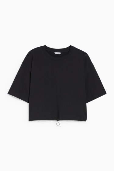 Donna - CLOCKHOUSE - t-shirt dal taglio corto - nero