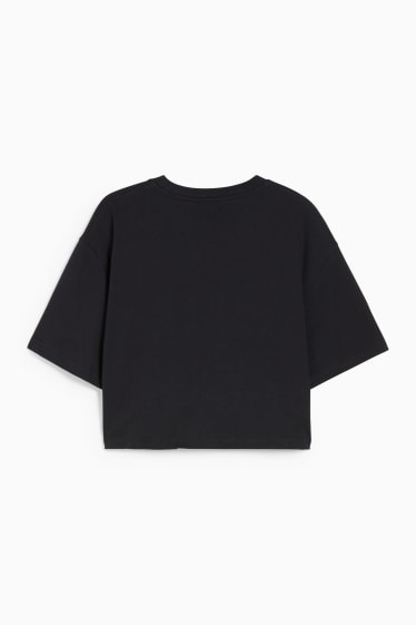 Dona - CLOCKHOUSE - samarreta crop - negre