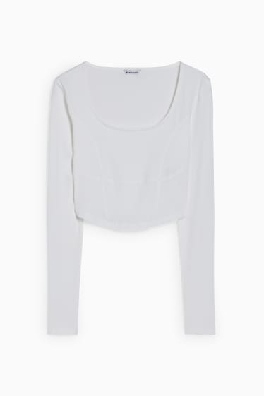 Dona - Top crop - blanc