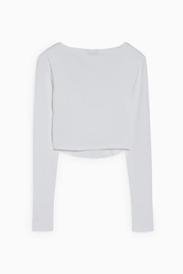 Dona - Top crop - blanc