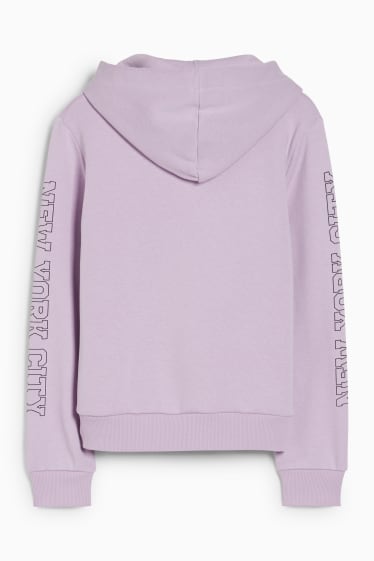 Enfants filles - Sweat à capuche - violet clair