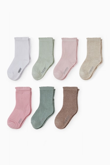 Miminka - Multipack 7 ks - dny v týdnu - ponožky s motivem pro miminka - mátově zelená