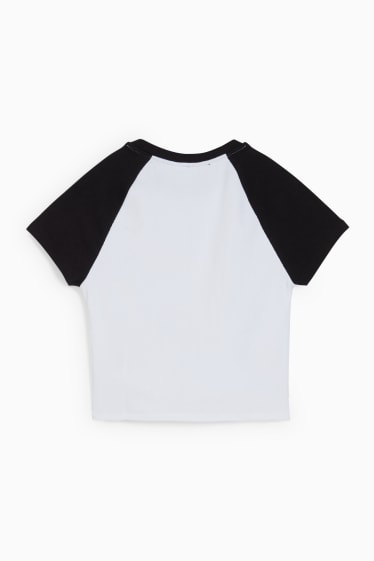 Donna - CLOCKHOUSE - t-shirt dal taglio corto - bianco
