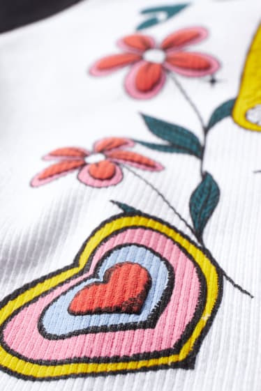 Dona - CLOCKHOUSE - samarreta crop - blanc