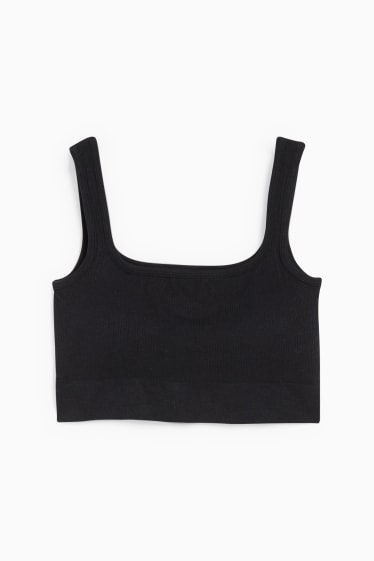 Dames - Korte top - zwart