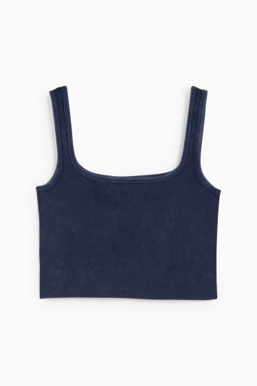 Dames - Korte top - donkerblauw