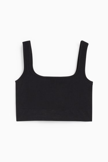 Dames - Korte top - zwart