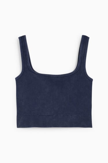 Dames - Korte top - donkerblauw