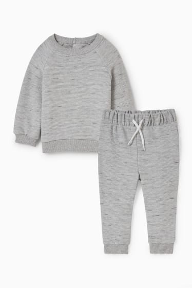 Baby Jungen - Baby-Outfit - 2 teilig - grau