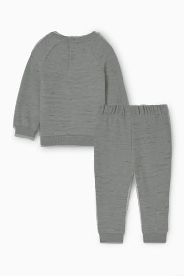 Baby Jungen - Baby-Outfit - 2 teilig - grau