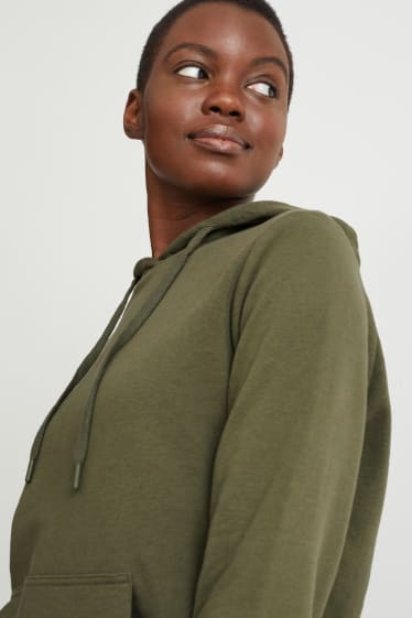Women - Basic hoodie - dark green