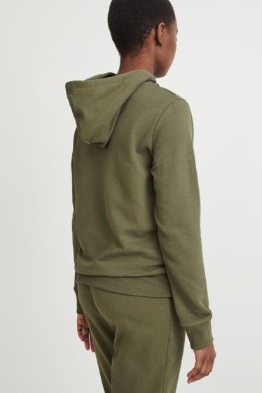 Women - Basic hoodie - dark green