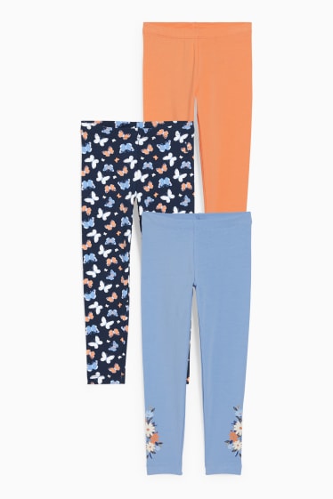 Kinderen - Set van 3 - legging - blauw