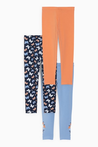 Bambini - Confezione da 3 - leggings - blu