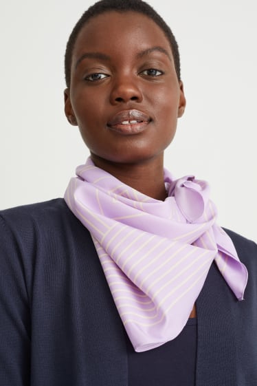 Femmes - Foulard - à motif - violet clair
