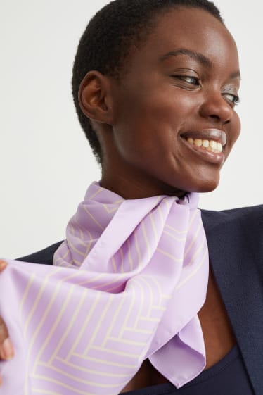 Femmes - Foulard - à motif - violet clair