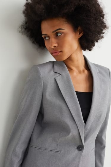 Femmes - Blazer de bureau - regular fit - gris chiné
