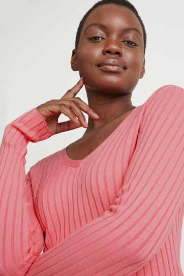 Donna - Maglione basic - fucsia