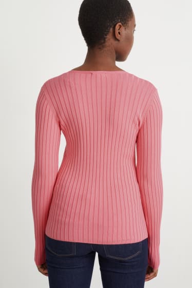 Donna - Maglione basic - fucsia
