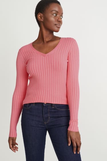 Donna - Maglione basic - fucsia