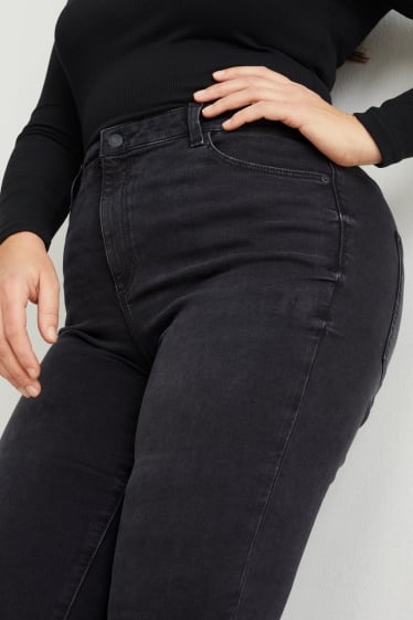 Dámské - Curvy jeans - high waist - skinny fit - LYCRA® - černá